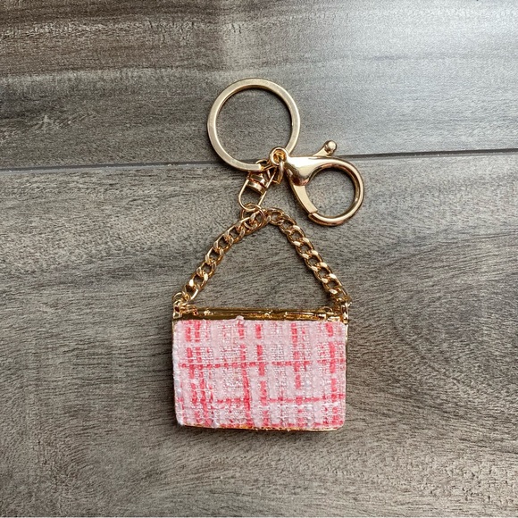 NEW Pink Purse Shape Decorative Bag Charm / Keychain - Non-Branded - Picture 3 of 4